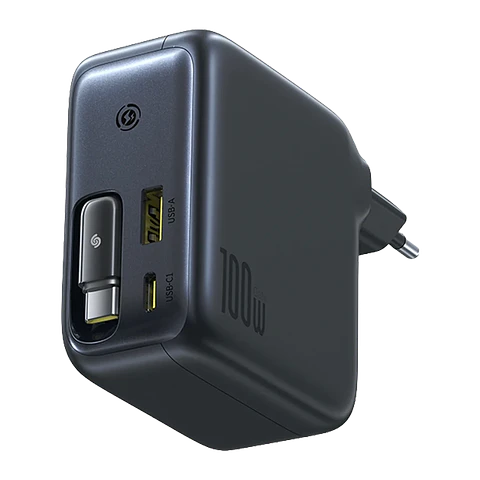 Baseus EnerCore CJ11 USB-C 100W con cable retráctil Negro
