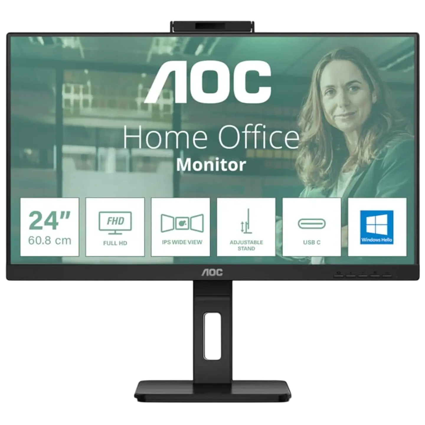 AOC 24P3CW 23.8 FullHD IPS Webcam Negro 1