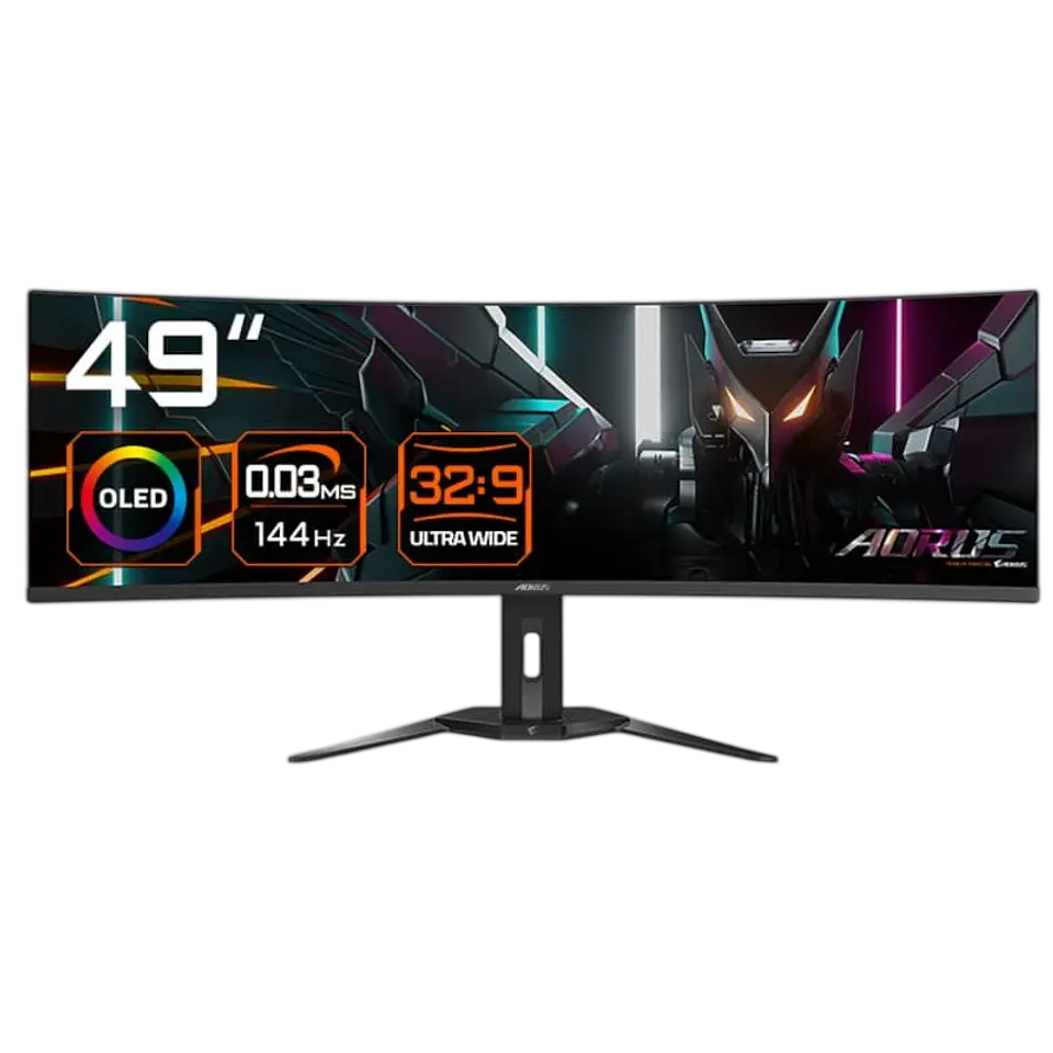 Gigabyte AORUS CO49DQ 49 WDQHD OLED UltraWide Curvo 144 Hz FreeSync Premium Pro Negro 1