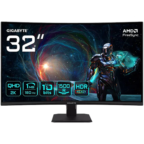 GIGABYTE GS32QCA 32" Quad HD LED 180 Hz 1 ms FreeSync Negro - Monitor PC