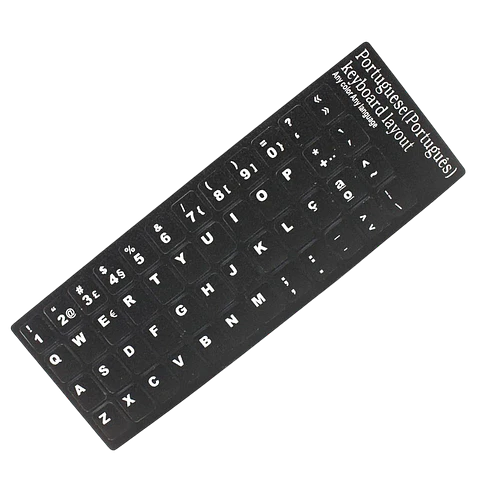 Pegatinas Teclado Portugués Negro