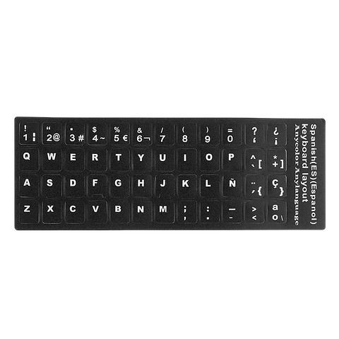 Pegatinas Teclado Español Negro