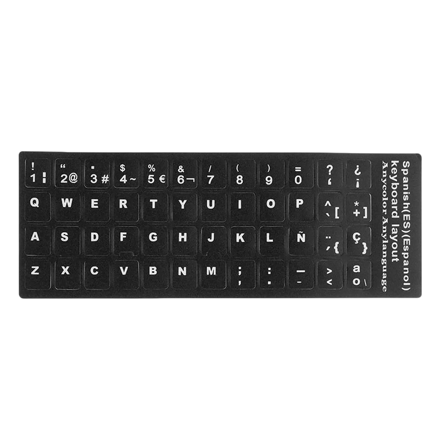 Pegatinas Teclado Español Negro 1