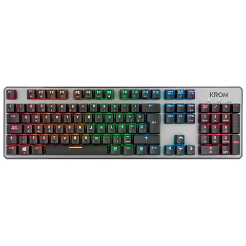 Teclado  Mecánico Gaming Krom Kernel RGB Negro Switch Rojo