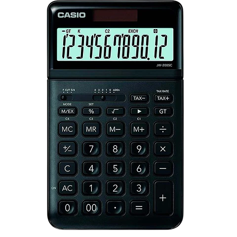 Calculadora de sobremesa Casio Stylish JW-200SC Negro