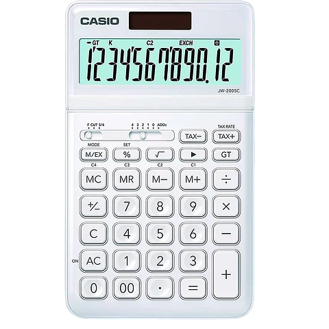 Calculadora de sobremesa Casio Stylish JW-200SC Blanco