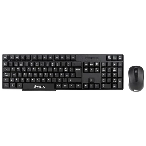 NGS Euphoria Kit Teclado + Ratón inalámbrico Inglés Negro