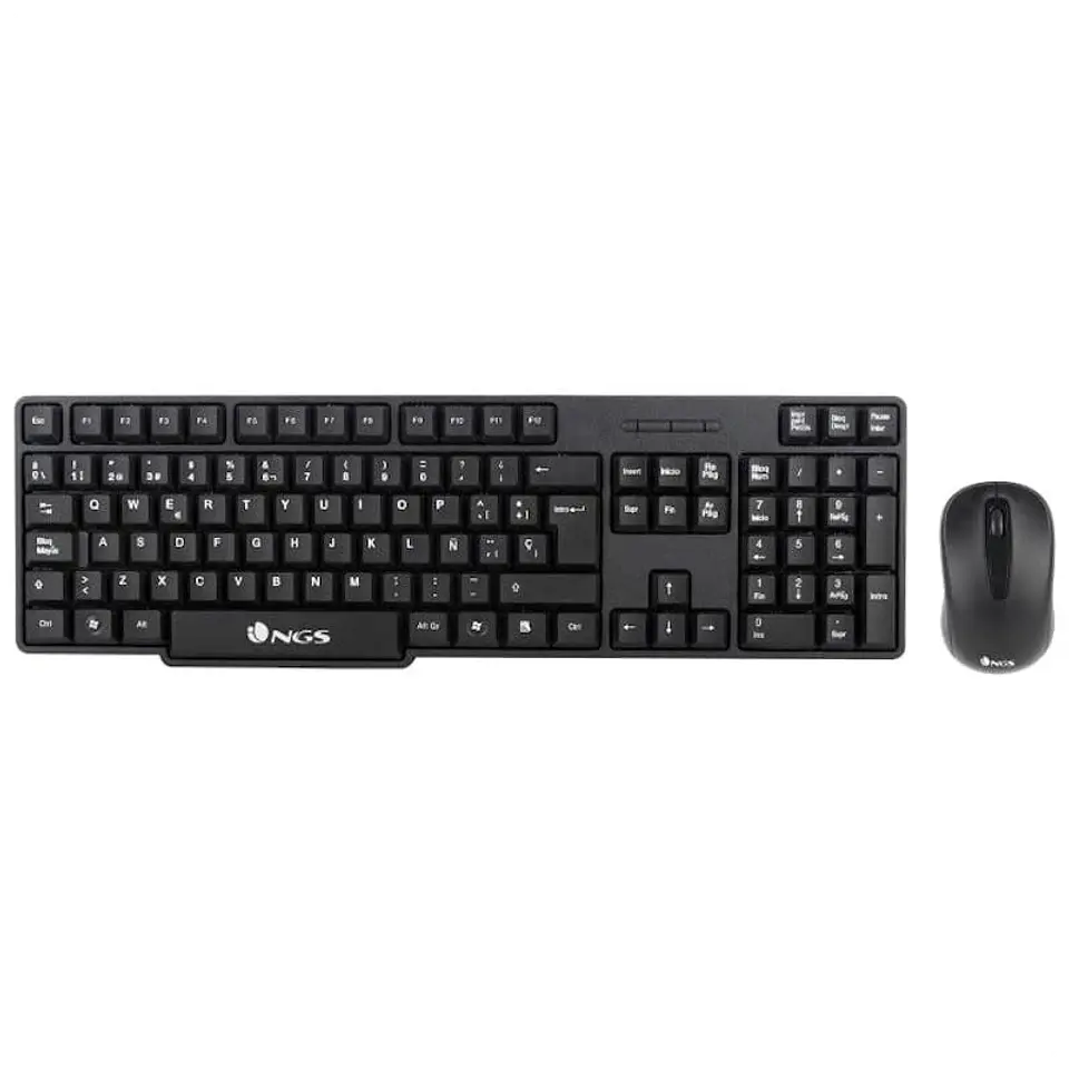 NGS Euphoria Kit Teclado + Ratón inalámbrico Inglés Negro 1