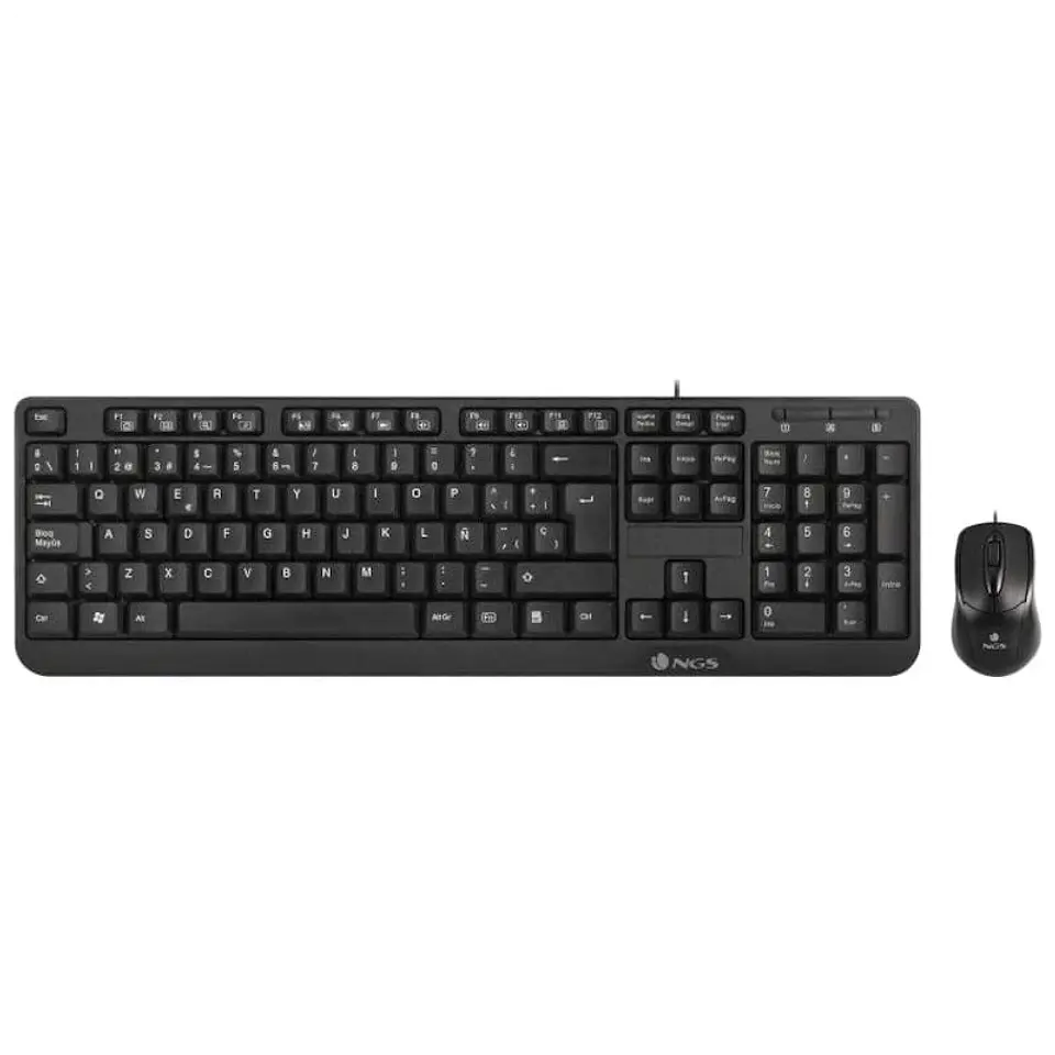 NGS Cocoa Kit Teclado + Ratón USB Negro 1