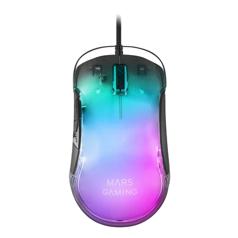 Mars Gaming MMGLOW USB tipo A RGB Chroma Glow - Negro - 12800 DPI