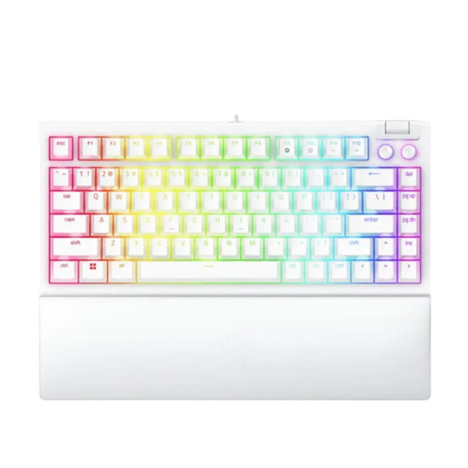 Teclado Mecánico Gaming Razer BlackWidow V4 75% USB Blanco QWERTY en Inglés 1