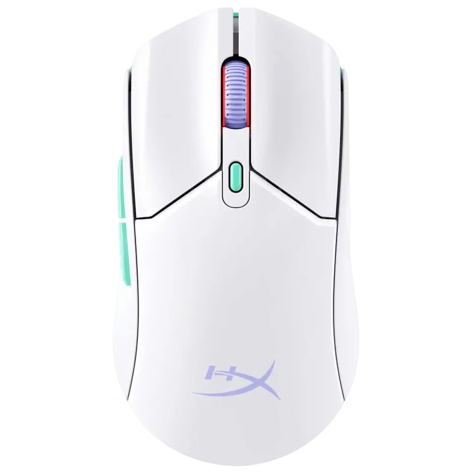 HP HyperX Pulsefire Haste 2 Core inalámbricos - Blanco/Verde/Púrpura 1
