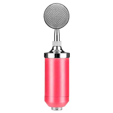 Micrófono Condensador BM-8000 Streaming/Estudio Rosa