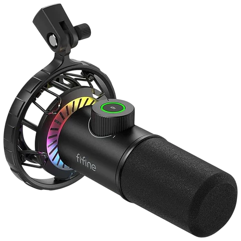 Fifine K658 RGB Micrófono USB para Grabación y Transmisión en PC
