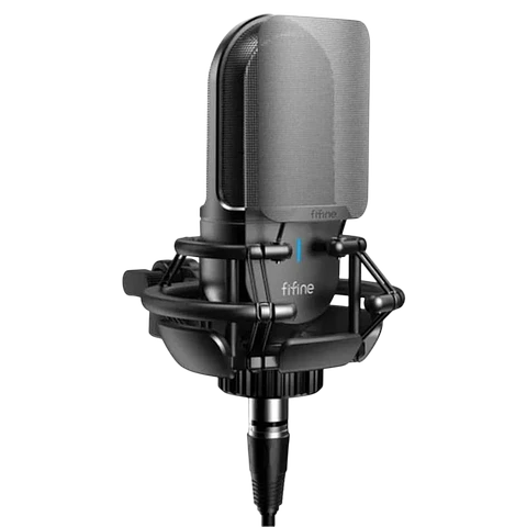 Fifine K726 Micrófono XLR Negro para Grabación y Transmisión en PC