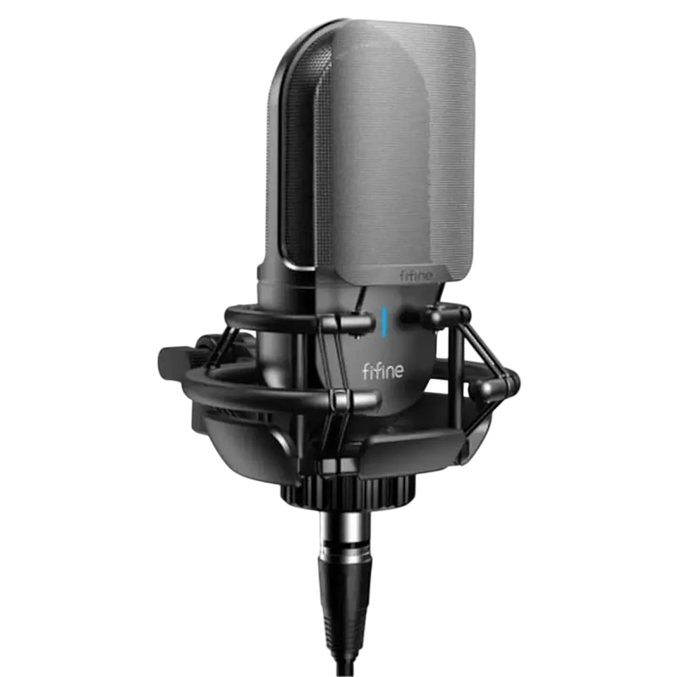Fifine K726 Micrófono XLR Negro para Grabación y Transmisión en PC 1