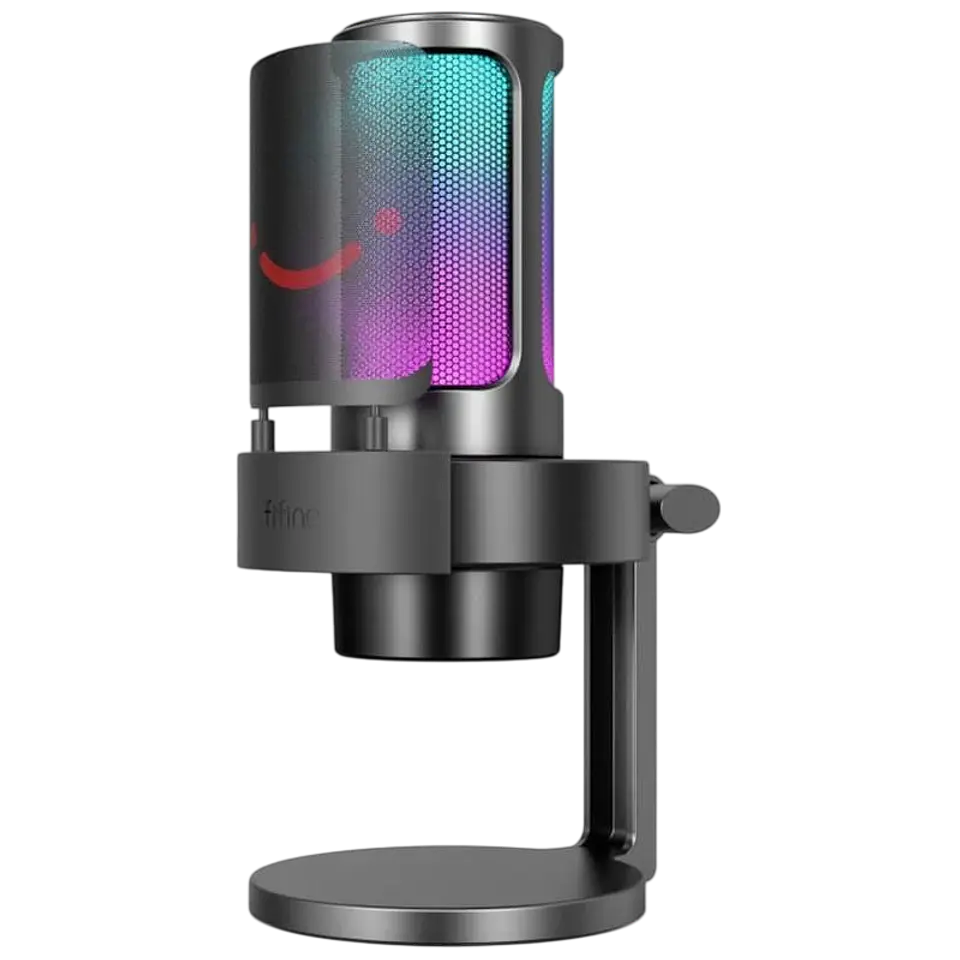 Fifine AmpliGame A8 RGB Micrófono USB Tipo C para Grabación y Transmisión en PC 1