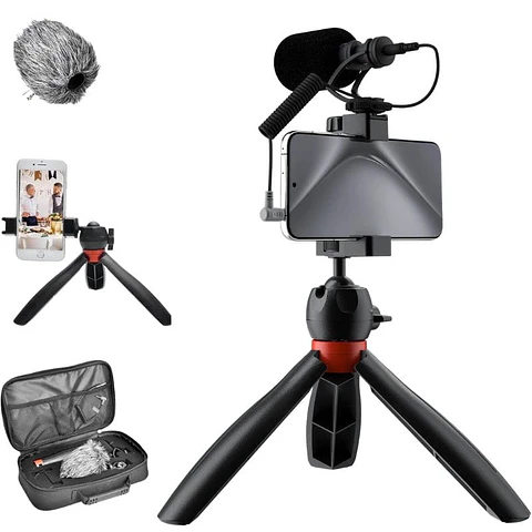 COMICA VM10-K2 PRO Trípode con Micrófono - Kit de video para smartphones