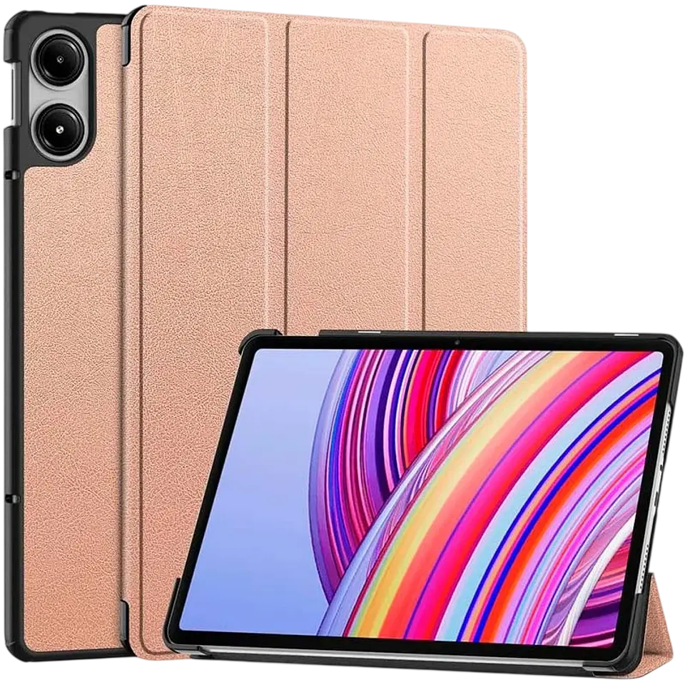 Funda Inteligente Xiaomi Redmi Pad Pro / Poco Pad 12.1 con Soporte Dorado Rosa 1