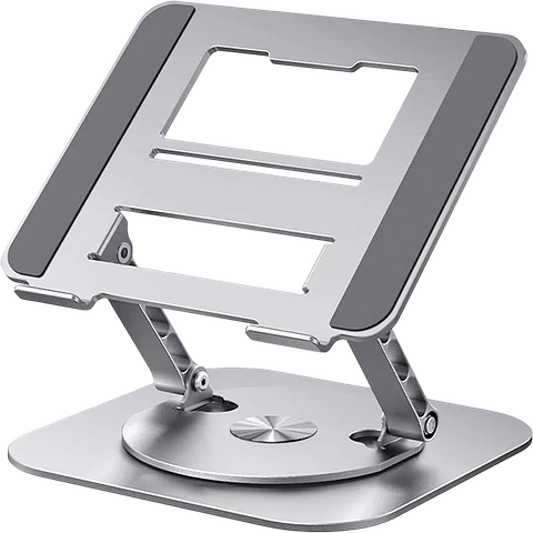 Soporte Giratorio LS928 para Tablet y Ordenador Portátil de Aluminio Plata