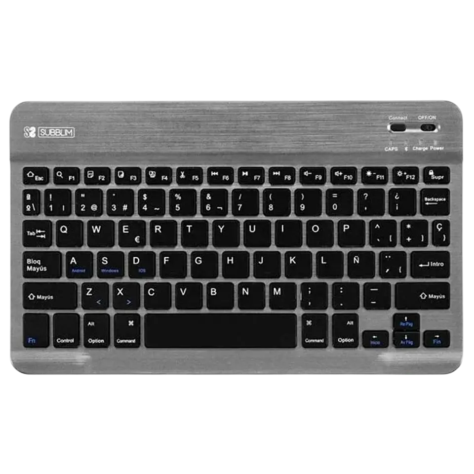 SUBBLIM Teclado Bluetooth Smart para Android, Mac, OS y Windows Gris 1