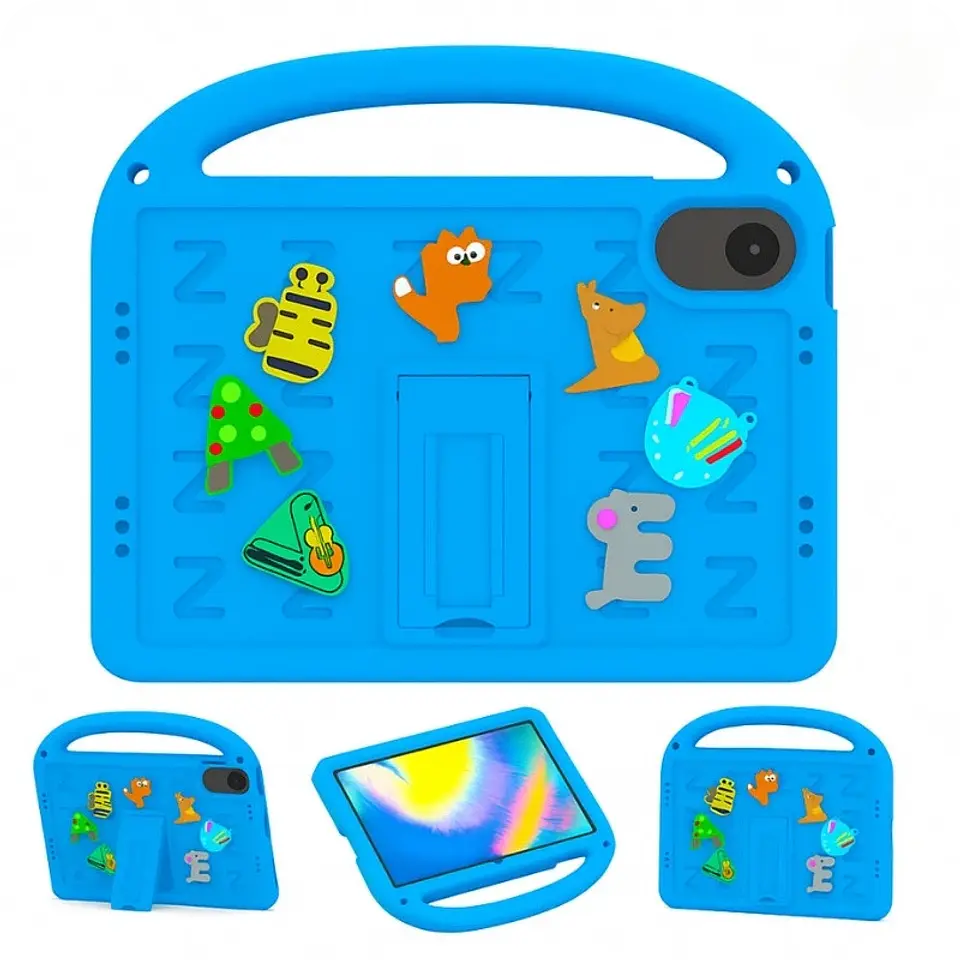 Funda antigolpes dibujos animados para niños con correa Xiaomi Redmi Pad SE 11 Azul 1