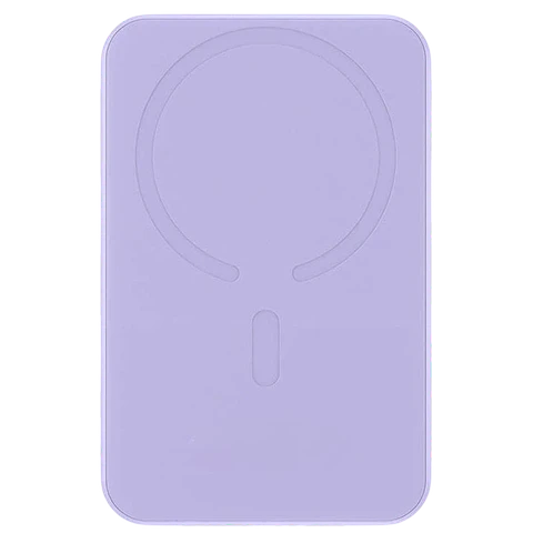 Power Bank Mini 5000mAh Baseus compatible con MagSafe Morado - Carga rápida 20W y Cable tipo C inlcuido