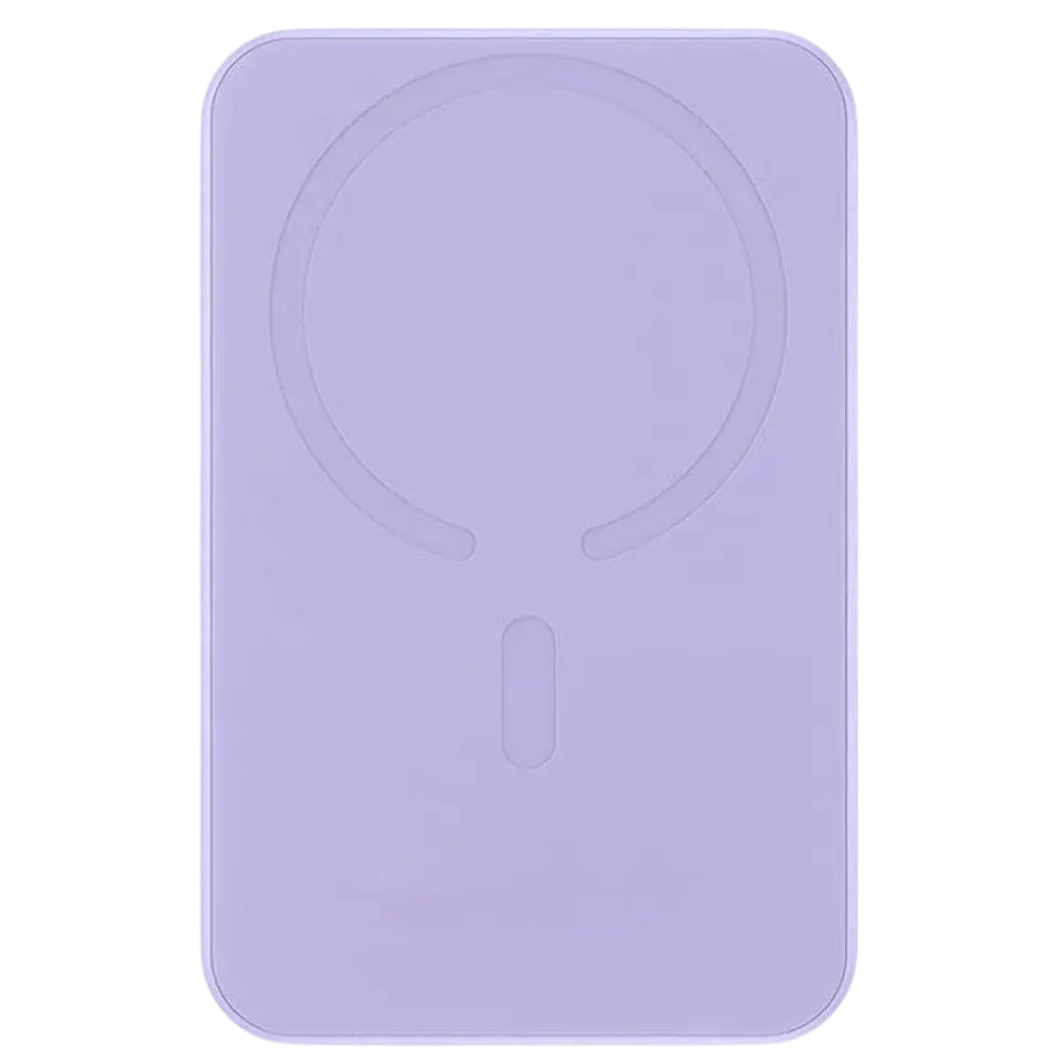 Power Bank Mini 5000mAh Baseus compatible con MagSafe Morado - Carga rápida 20W y Cable tipo C inlcuido 1