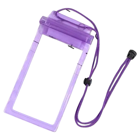 Funda Móvil Impermeable Acuática Colgante Universal Púrpura