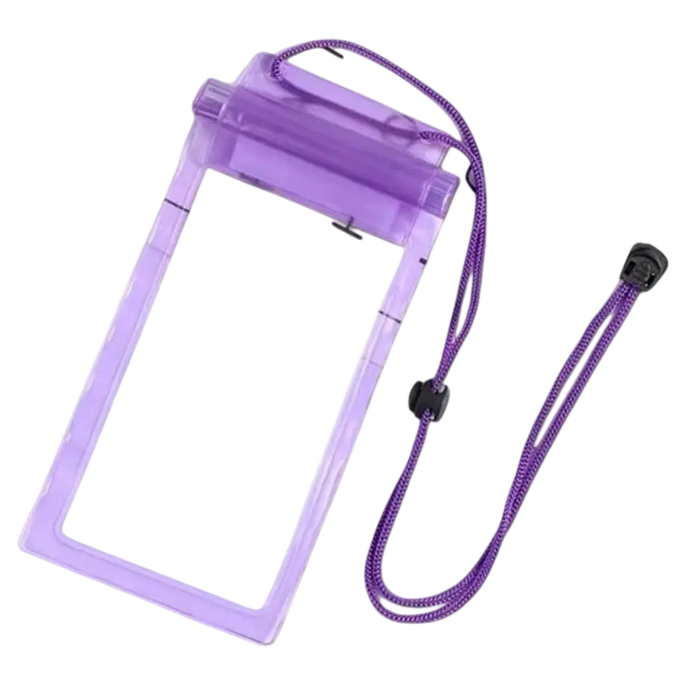 Funda Móvil Impermeable Acuática Colgante Universal Púrpura 1