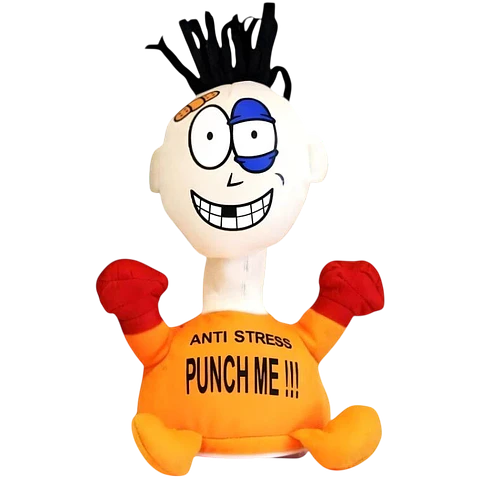 Muñeco Pablo Anti Stress "Punch Me" Naranja