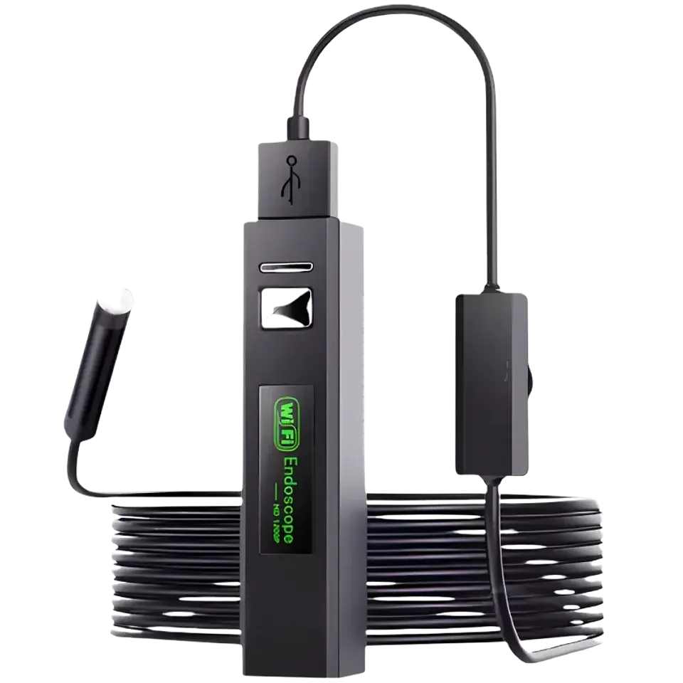 Endoscopio WiFi 8 mm enfoque automático 5 MP (Android/iPhone) – Cable rígido – 5 m 1