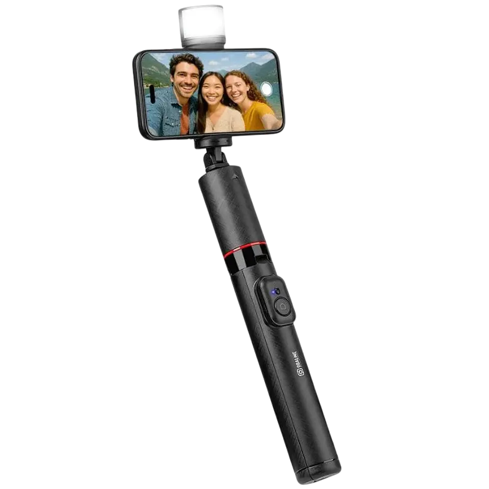 OBAL:ME SelfiePod High Glow Gimbal Tripod con luz LED de alto brillo y mando a distancia 1