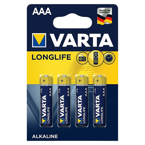 Pack 4x Pilas Varta AAA Long Life Extra Power LR03