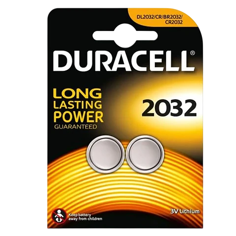 Duracell Pack x2 Pila de Botón 2032 3V