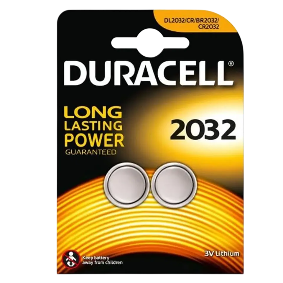 Duracell Pack x2 Pila de Botón 2032 3V 1