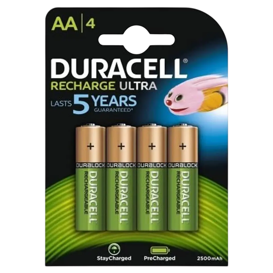 Pack 4x AA Recargable Duracell 2500 mAh HR06-P 1