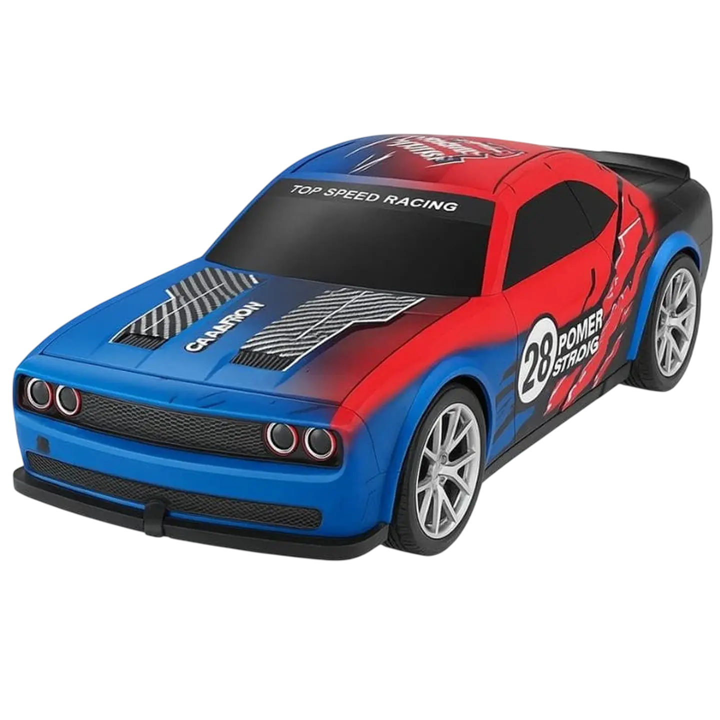 808P 1/22 4WD Drift Rojo Azul  - Coche RC Eléctrico 1