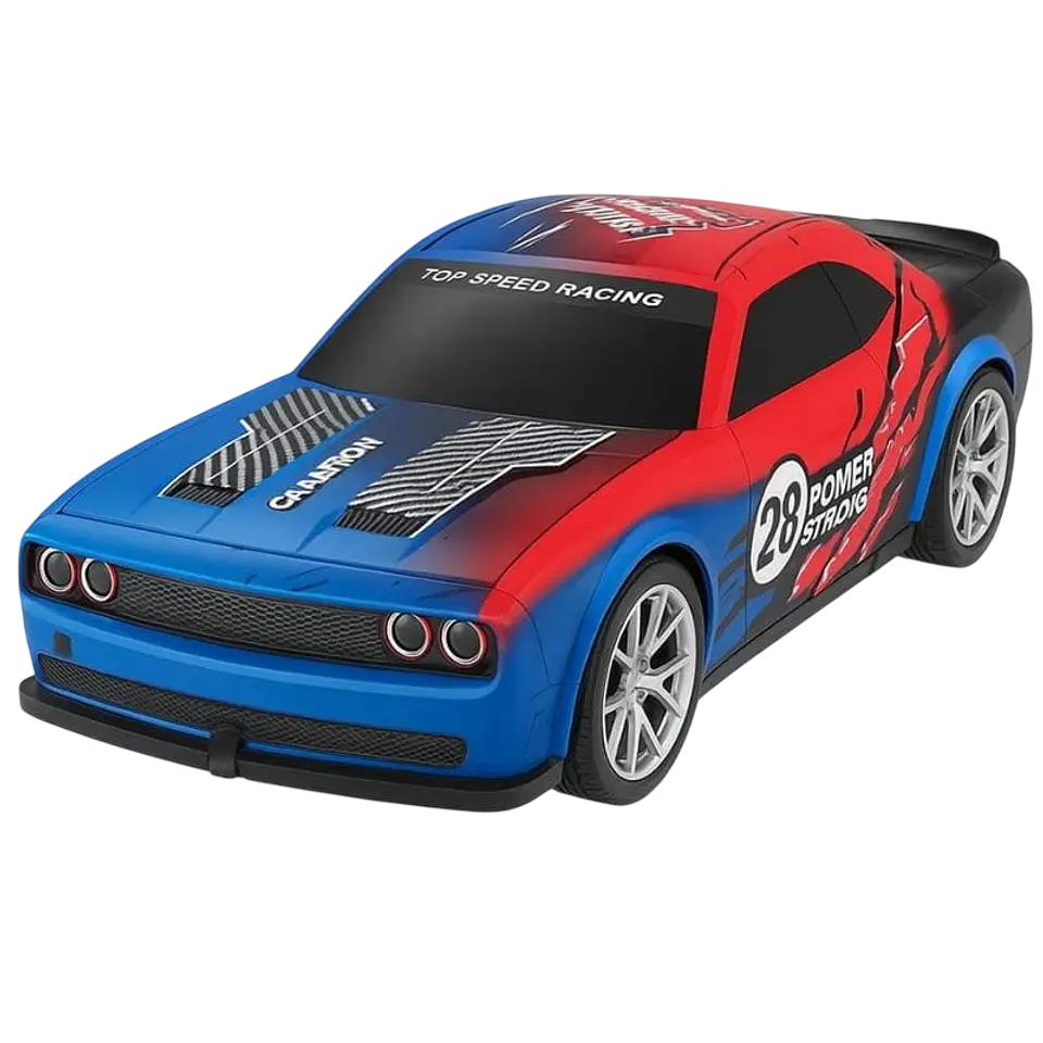 808P 1/22 4WD Drift Rojo Azul  - Coche RC Eléctrico 1