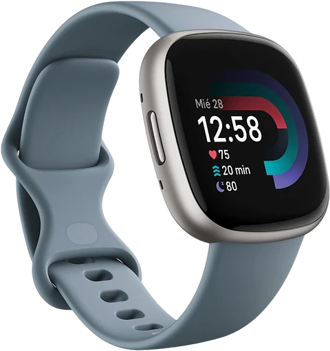 Fitbit Versa 4 Platino - Reloj inteligente con GPS