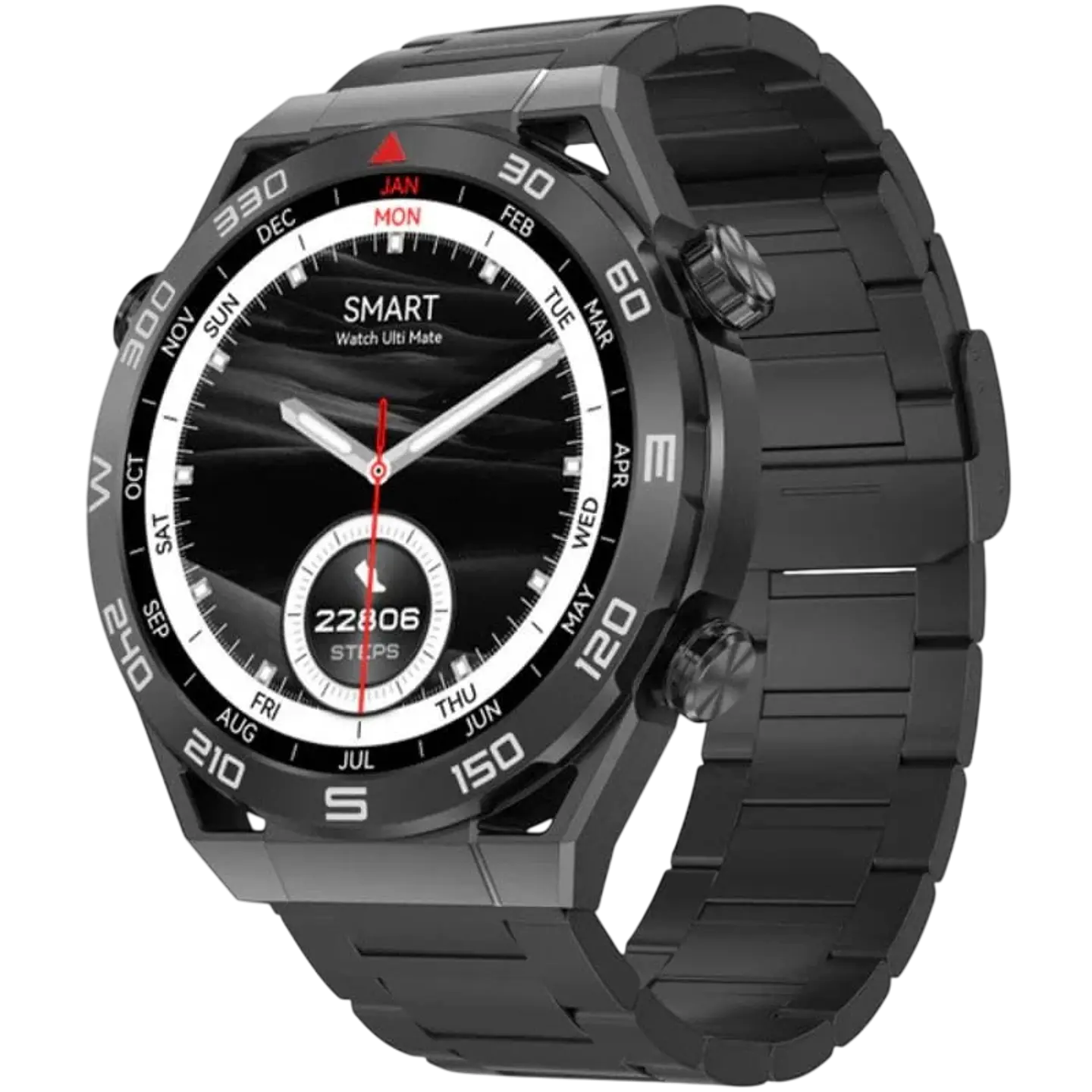 DT NO.1 Ultra Mate Negro con Correa Metálica Negra - Reloj inteligente 1