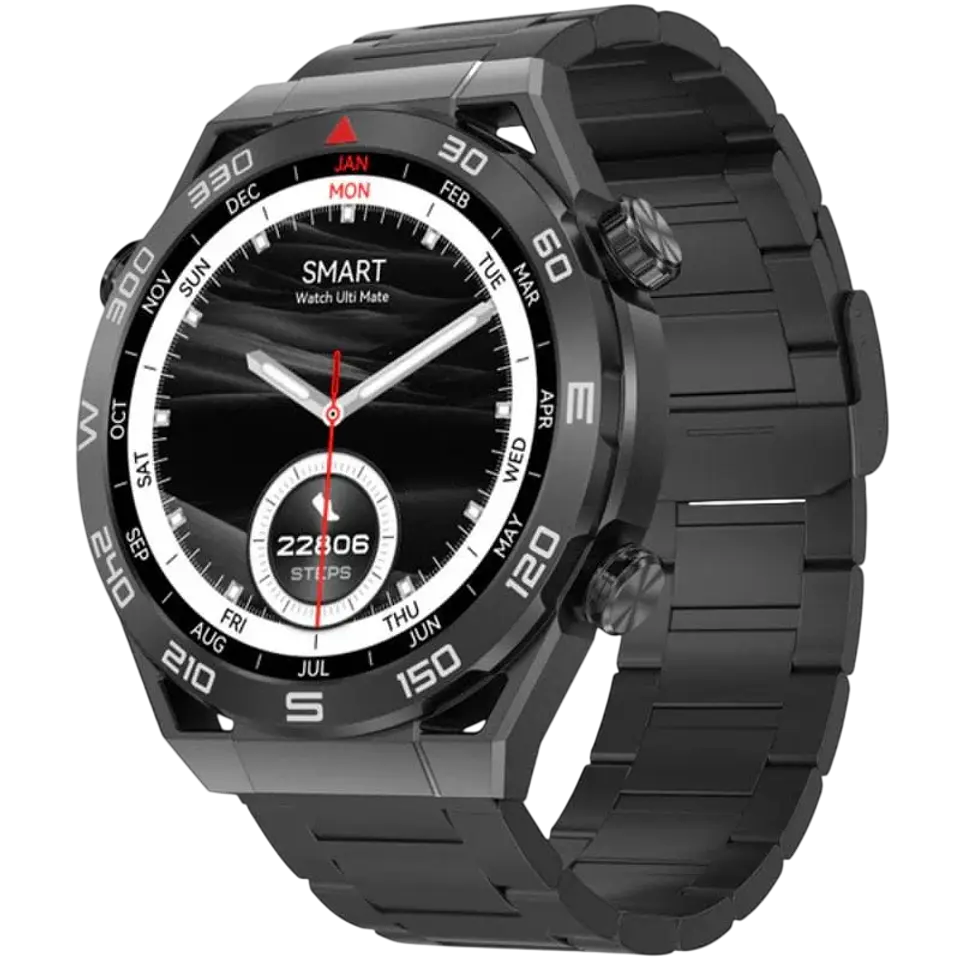 DT NO.1 Ultra Mate Negro con Correa Metálica Negra - Reloj inteligente 1