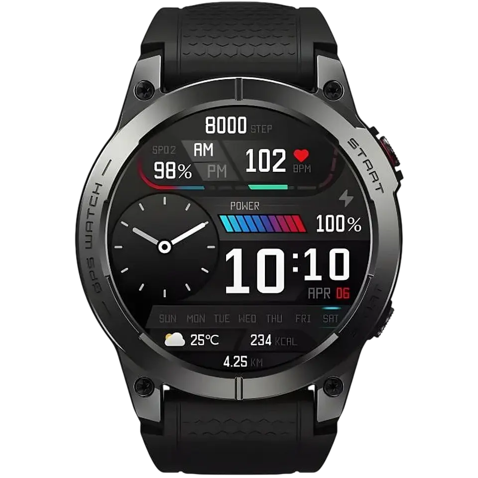 Zeblaze Stratos 3 Pro Negro - Reloj inteligente con pantalla AMOLED HD 1