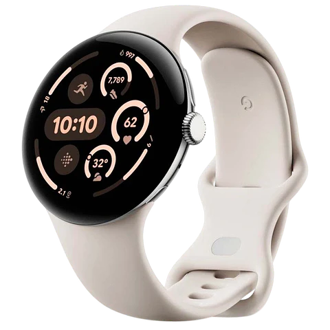 Google Pixel Watch 3 45mm 4G LTE Plata con Correa Porcelana