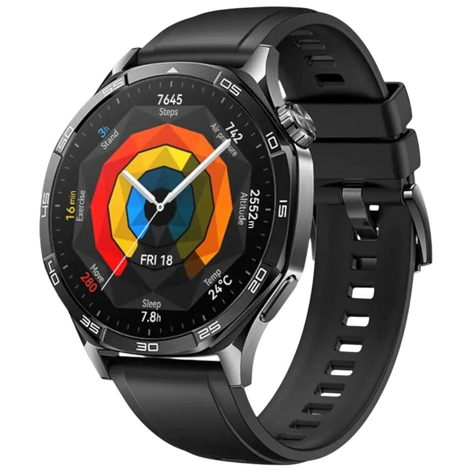 Huawei Watch GT5 46mm GPS Correa Fluoroelastómero Negro - Reloj Inteligente 1
