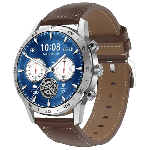 DT NO.1 DT70+ Correa Cuero Plata - Reloj inteligente