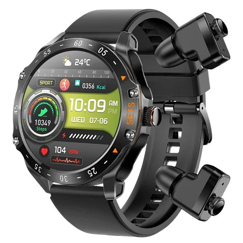 EIGIIS T95C Negro con Correa de Silicona y Auriculares