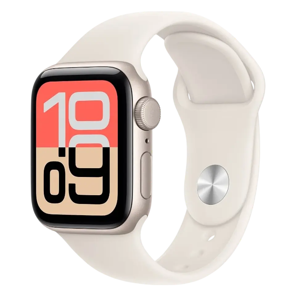 Apple Watch SE 3 GPS 40mm Blanco Estelar con Correa Deportiva Blanco M/L 1