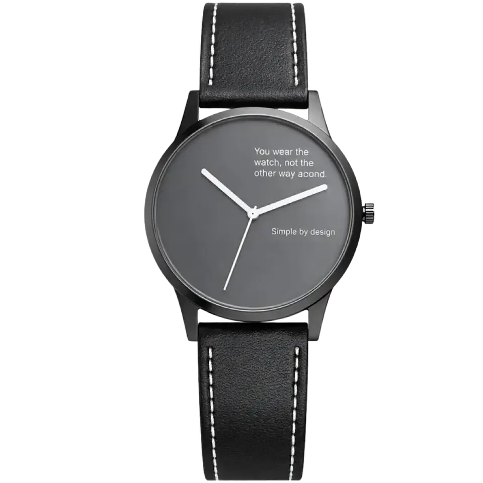 TN99 Smartwatch con Correa Leather Negro Monitoreo de Frecuencia Cardíaca 1