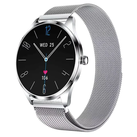TN99 Smartwatch con Correa Milanesa Plata Llamadas BT